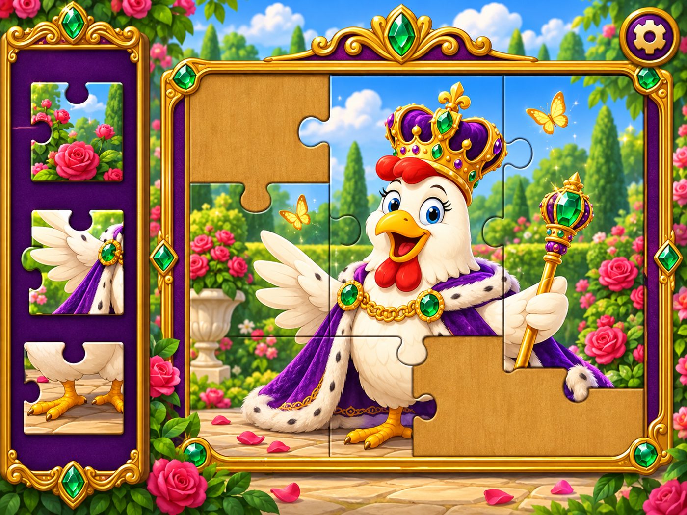 La reina en el jardín de rosas.
